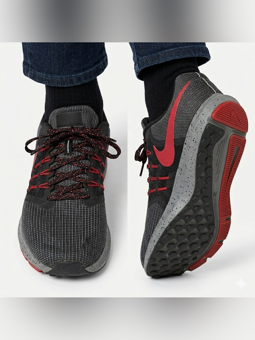 Nike Run Swift Men’s Running Shoes Black/Red CK6691-001 Size 11.5